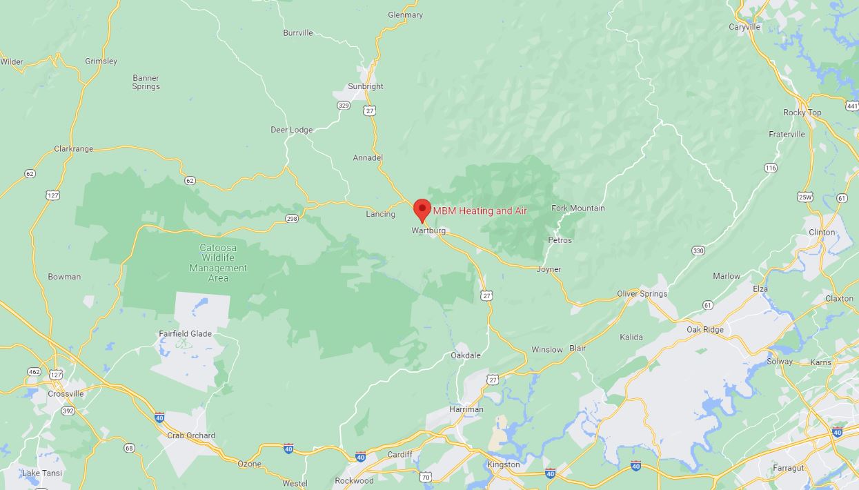 Lancing TN HVAC Service Area